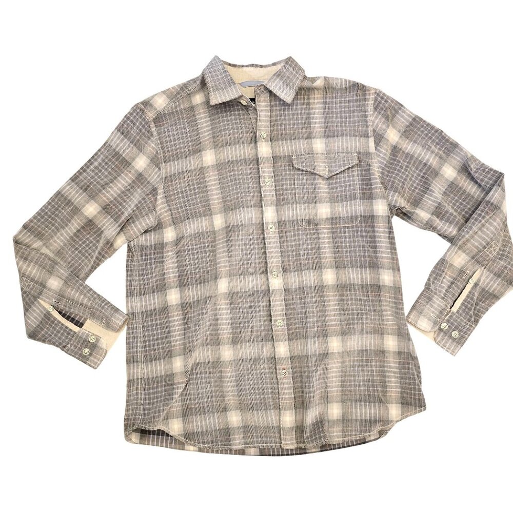 Tommy Bahama paniolo Plaid 100% Cotton Button-Up Shirt M Tilth Corduroy western